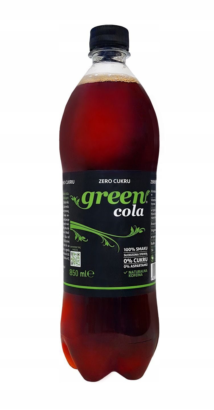 15x 850 ml de Cola Stevia vert sans caféine ni sucre