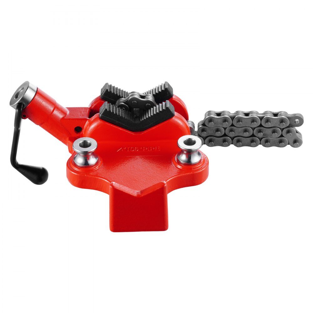 Kettingpijpschroef, 6,35-152,4 mm pijpcapaciteit, 710 mm zware ketting en gietijzeren basis, industriële kwaliteit pijpklemming voor loodgieterswerk, autoreparatie, metaalbewerking