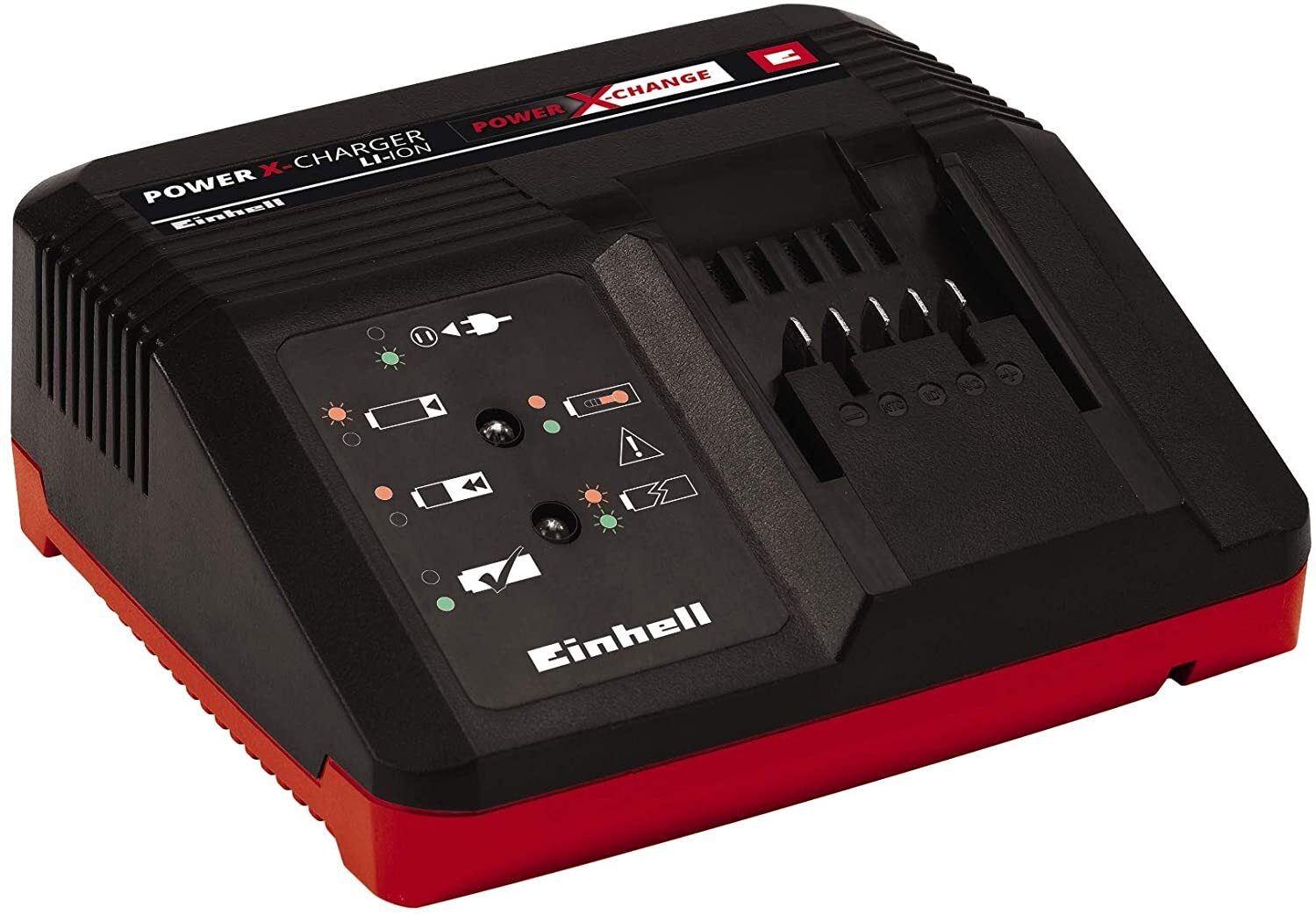 Einhell PXC Ladegerät 18V 30min Power-X-Change (Li-Ion, situativ angepasste Ladezyklen, intelligentes Lademanagement mit permanenter Akkuüberwachung, 6-fach Status-LED-Anzeige)