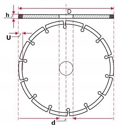 Disque à tronçonner diamanté LAME DIAMANTÉE UNIVERSELLE POUR COUPER DES BRIQUES, DES PAVAGES EN PIERRE 230 x 22,2 x 10 mm