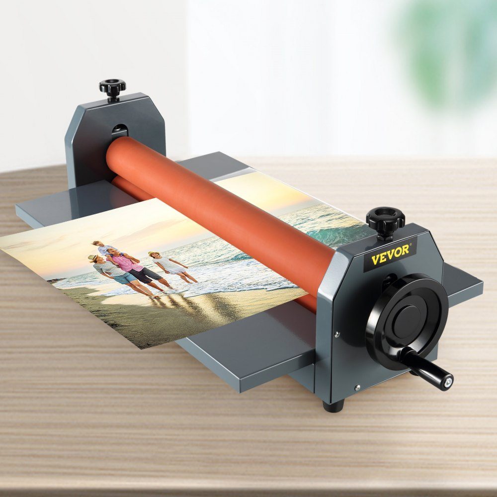 Cold laminator 1000mm manual folding photo film roll laminator made of thick iron metal with soft rubber rollers, four non-slip adjustable rubber feet for photo and advertising copy shops