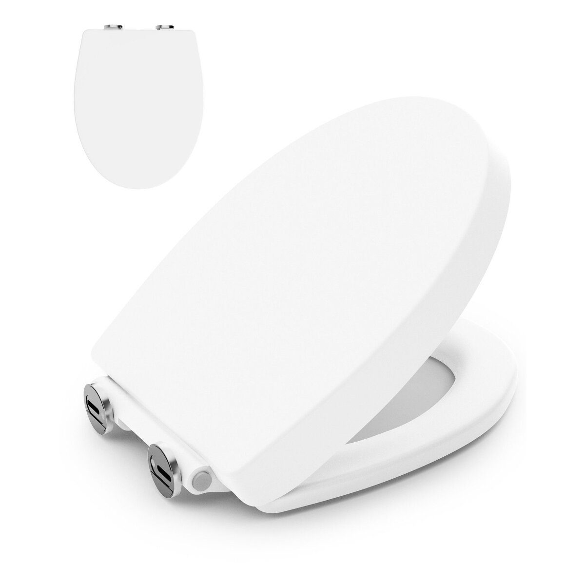 Ribelli toiletbril, met softclose-mechanisme, O-vorm, wit
