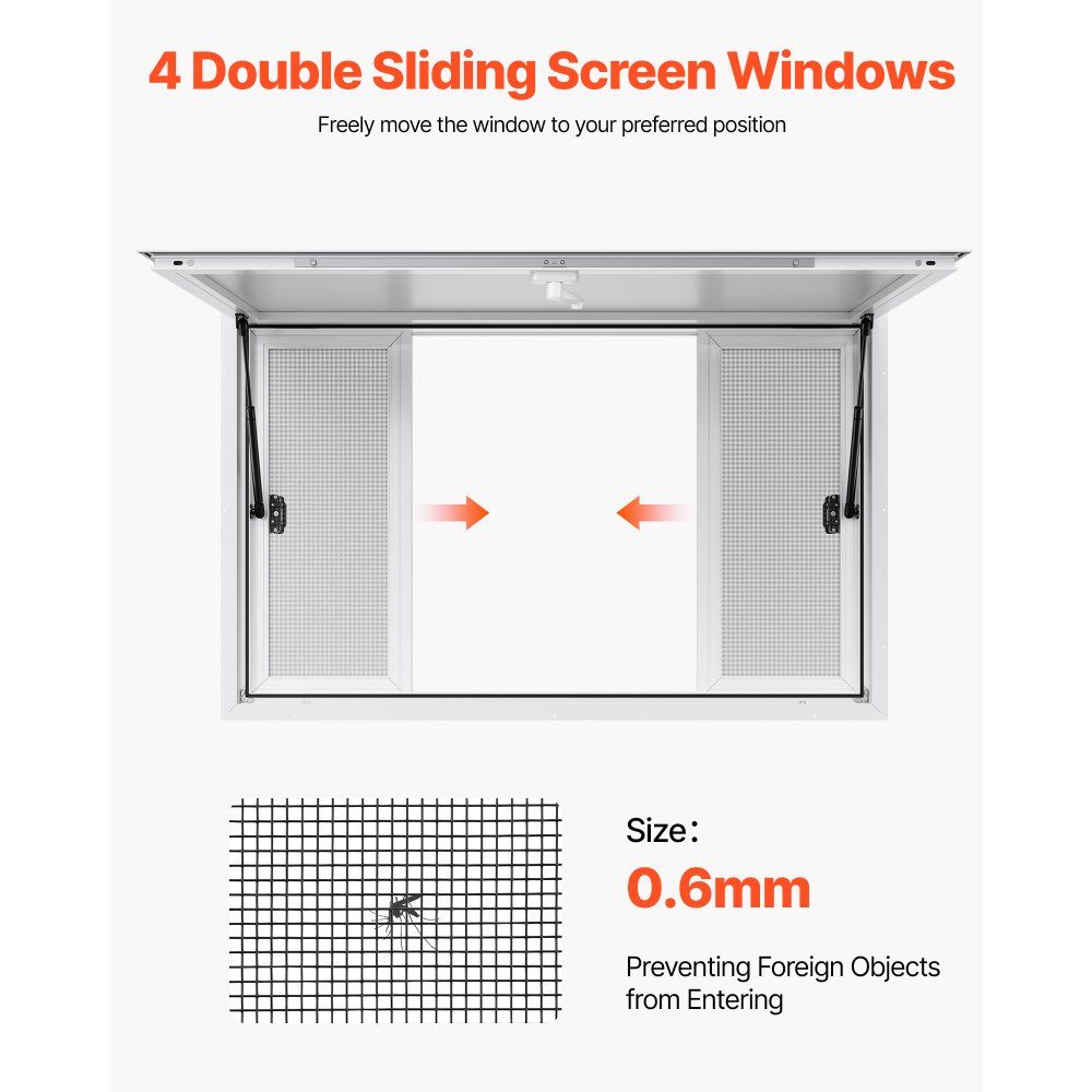 Snack window (installation dimensions 1346 x 838 mm) swiveling, snack trailer serving window with 85° opening angle & 4 sliding windows, snack window for snack stand snack carts