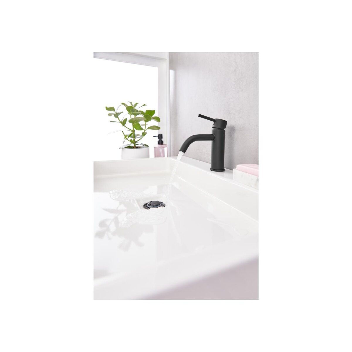 LIVARNO home single lever basin mixer with water saving function (black)