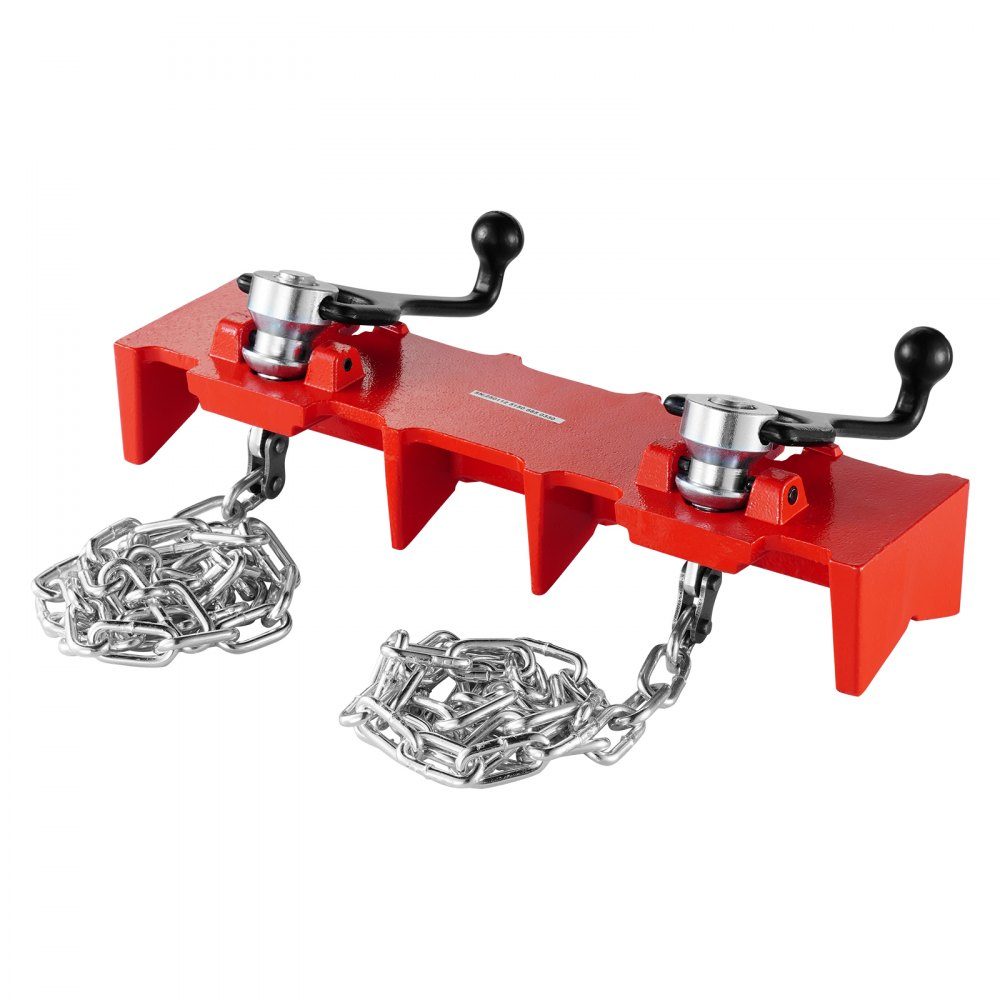 Pipe Welding Vise, 12.7-80mm Pipe Welding Clamp with Double Chains and Crank Handles, Heavy Duty Cast Iron Welding Vise for a variety of pipes