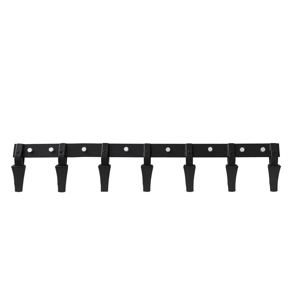 Bucket Rack 60" Heavy Duty Tractor Bucket 7 Tooth Rail for Loader Tractor Skid Steer Loader 5000lb Load Bolt-On Design for Efficient Excavation Work and Bucket Protection