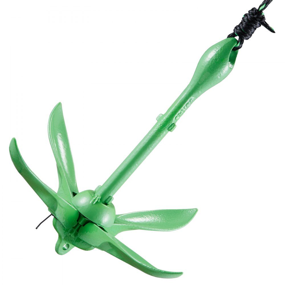 Kajak-Anker-Set, 3,5 lbs Paddle-Board-Anker-Set mit 8 m Seil und Boje, faltbarer kleiner Bootsanker mit Aufbewahrungstasche und Karabinerhaken, Kajak-Zubehör für Kajaks, kleine Boote, Kanus