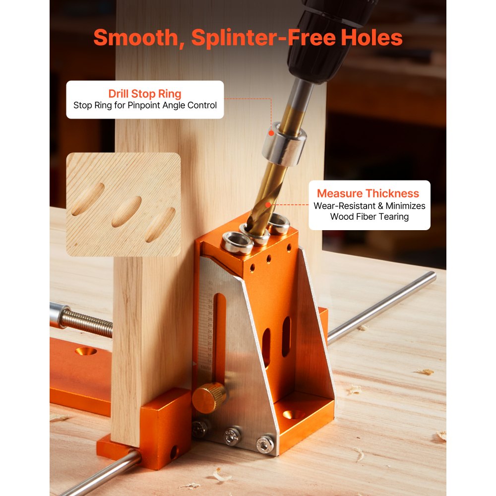 Pocket Hole Jig Kit Pocket Hole Jig Kit 12.7-38.1mm Jig Pocket Hole System with Tool Case C Clamp Step Drill Hex Wrench Drill Stop Ring Square Drive Bit Pocket Hole Jig Kit Pocket Hole Jig Kit 12.7-38.1mm Jig Pocket Hole System with Tool Case C Clamp Step Drill Hex Wrench Drill Stop Ring Square Drive Bit