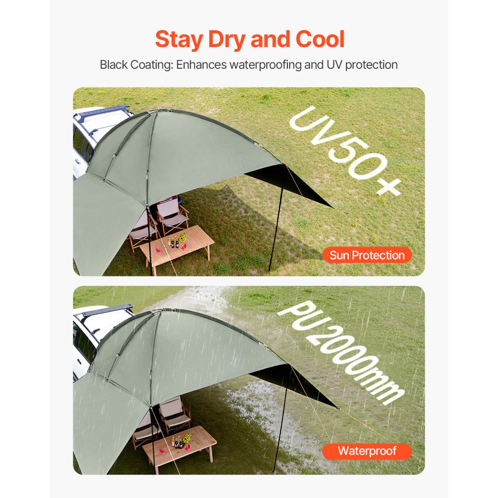 Sonnensegel Wohnwagen 3x2,1m Sonnendach Wohnmobil UV50+ UV-Schutz Markise 190T Polyestergewebe Markise PU2000mm wasserdicht inkl. Tragbare Tasche. Ideal für Campingausflüge mit Familientreffen Sonnensegel Wohnwagen 3x2,1m Sonnendach Wohnmobil UV50+ UV-Schutz Markise 190T Polyestergewebe Markise PU2000mm wasserdicht inkl. Tragbare Tasche. Ideal für Campingausflüge mit Familientreffen