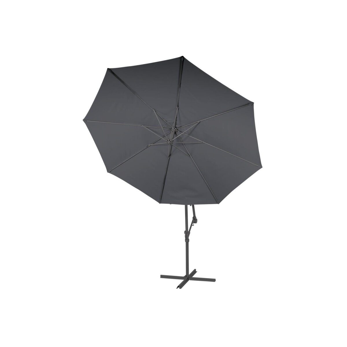 Parasol wspornikowy LIVARNO, Ø300 cm, kolor antracytowy dobry