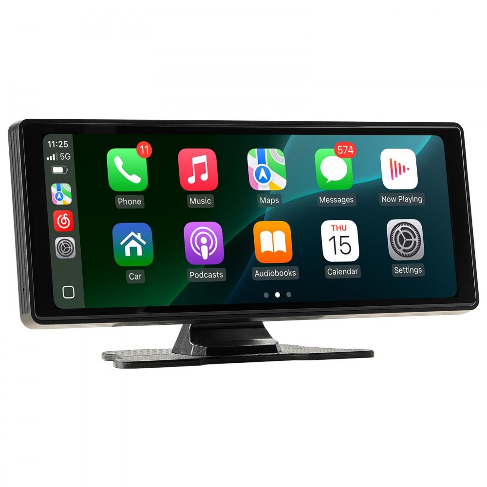 Kabelloses Autoradio (254 mm), tragbares Radio mit Touchscreen, kompatibel mit Apple CarPlay Android Auto, CarPlay-Bildschirm für Auto mit Sprachsteuerung, Mirror Link, Bluetooth, GPS-Navigation Kabelloses Autoradio (254 mm), tragbares Radio mit Touchscreen, kompatibel mit Apple CarPlay Android Auto, CarPlay-Bildschirm für Auto mit Sprachsteuerung, Mirror Link, Bluetooth, GPS-Navigation