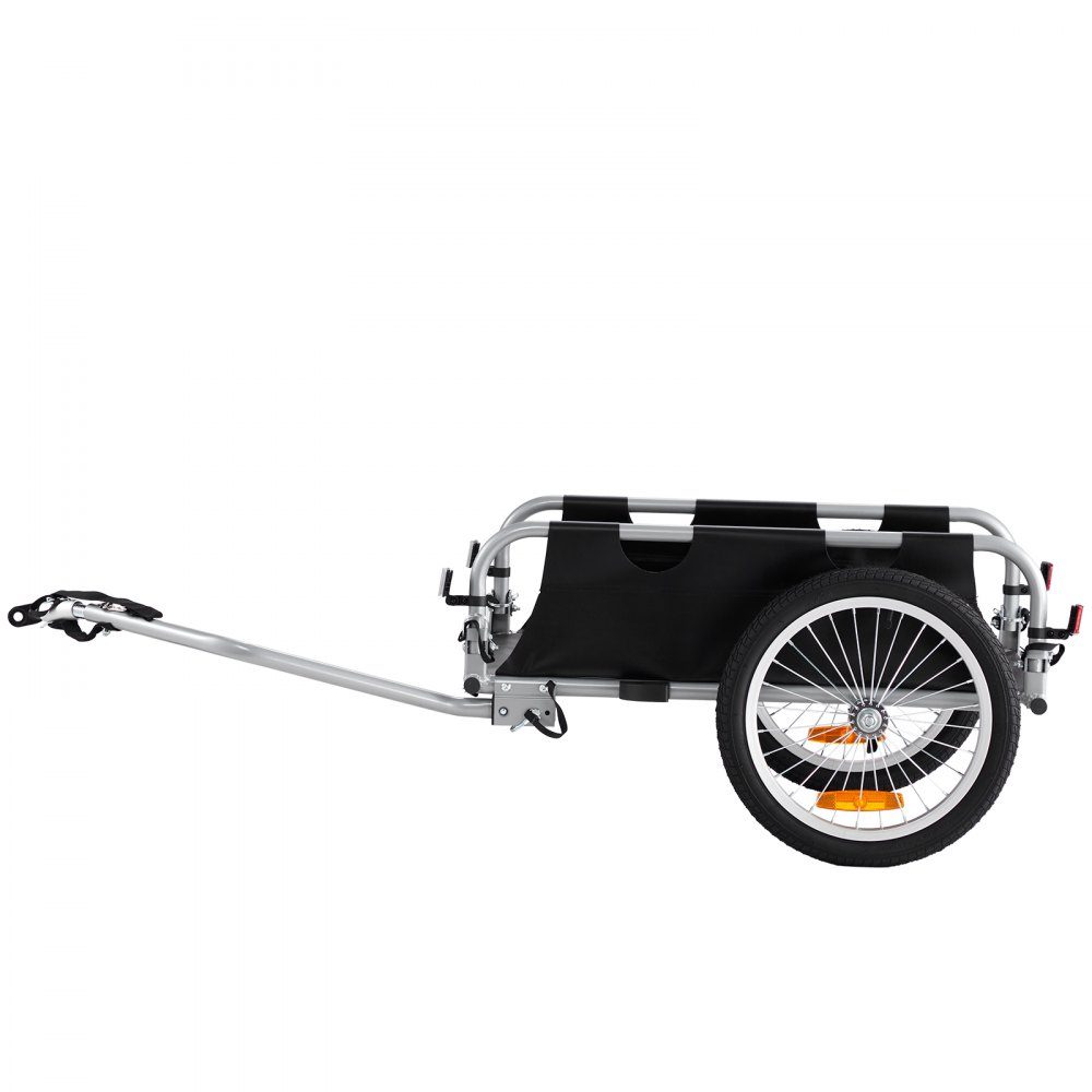 Fahrradanhänger, 45 kg Tragkraft, Transportanhänger, klappbar und verstaubar, Schnellspanner mit Universalkupplung, 41 cm Räder, sichere Reflektoren, geeignet für 558,8-711,2 mm Fahrradräder