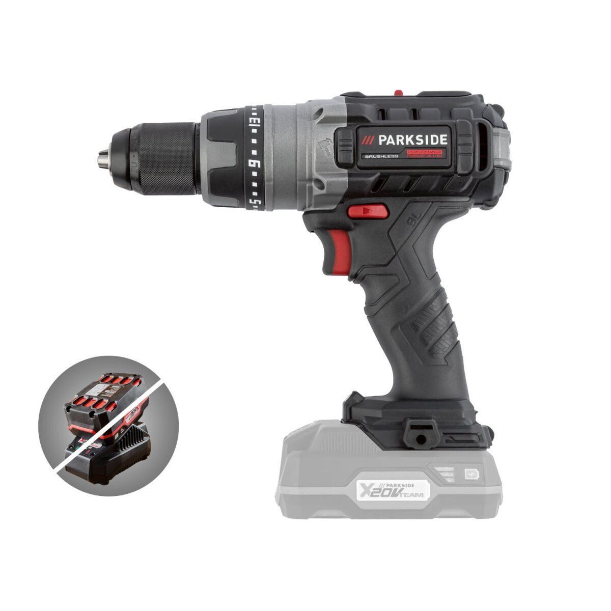 PARKSIDE PERFORMANCE 20 V cordless impact drill “PSBSAP 20-Li B2”, without battery and charger
