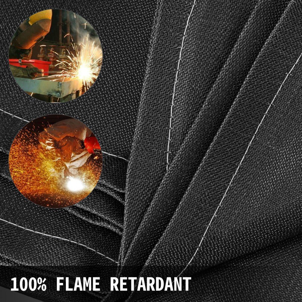 Welding deck welding protection blanket 6 x 10 Weldinger welding accessories heat protection fabric black