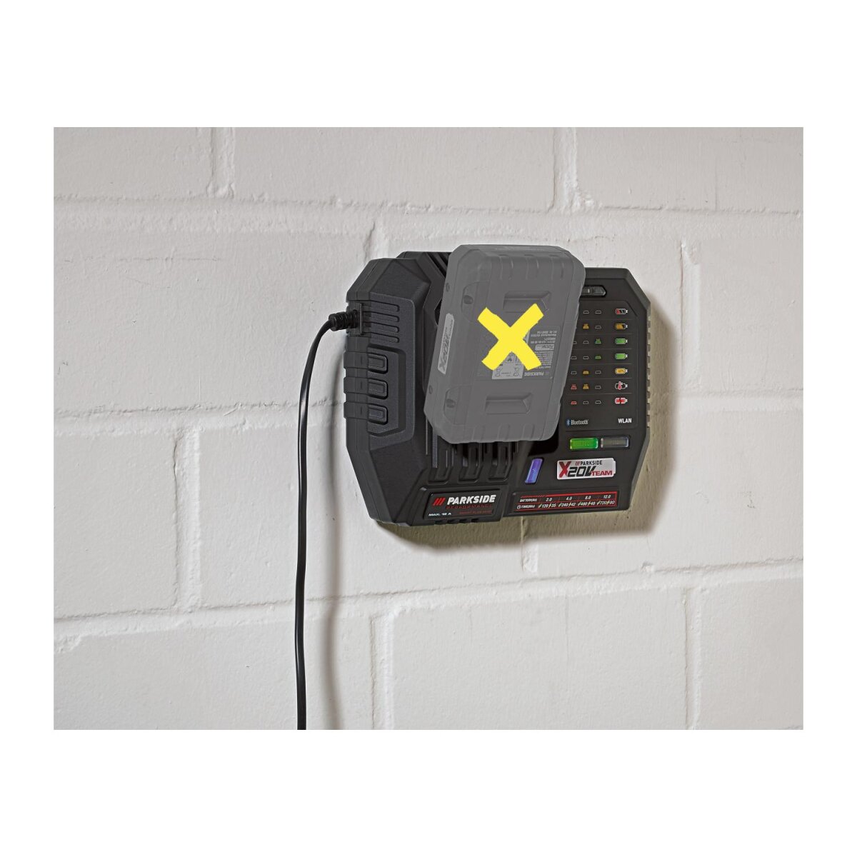 PARKSIDE PERFORMANCE® 20 V / 12 A intelligentes Batterieladegerät »PLGS 2012 A1«, ohne Batterie PARKSIDE PERFORMANCE® 20 V / 12 A intelligentes Batterieladegerät »PLGS 2012 A1«, ohne Batterie
