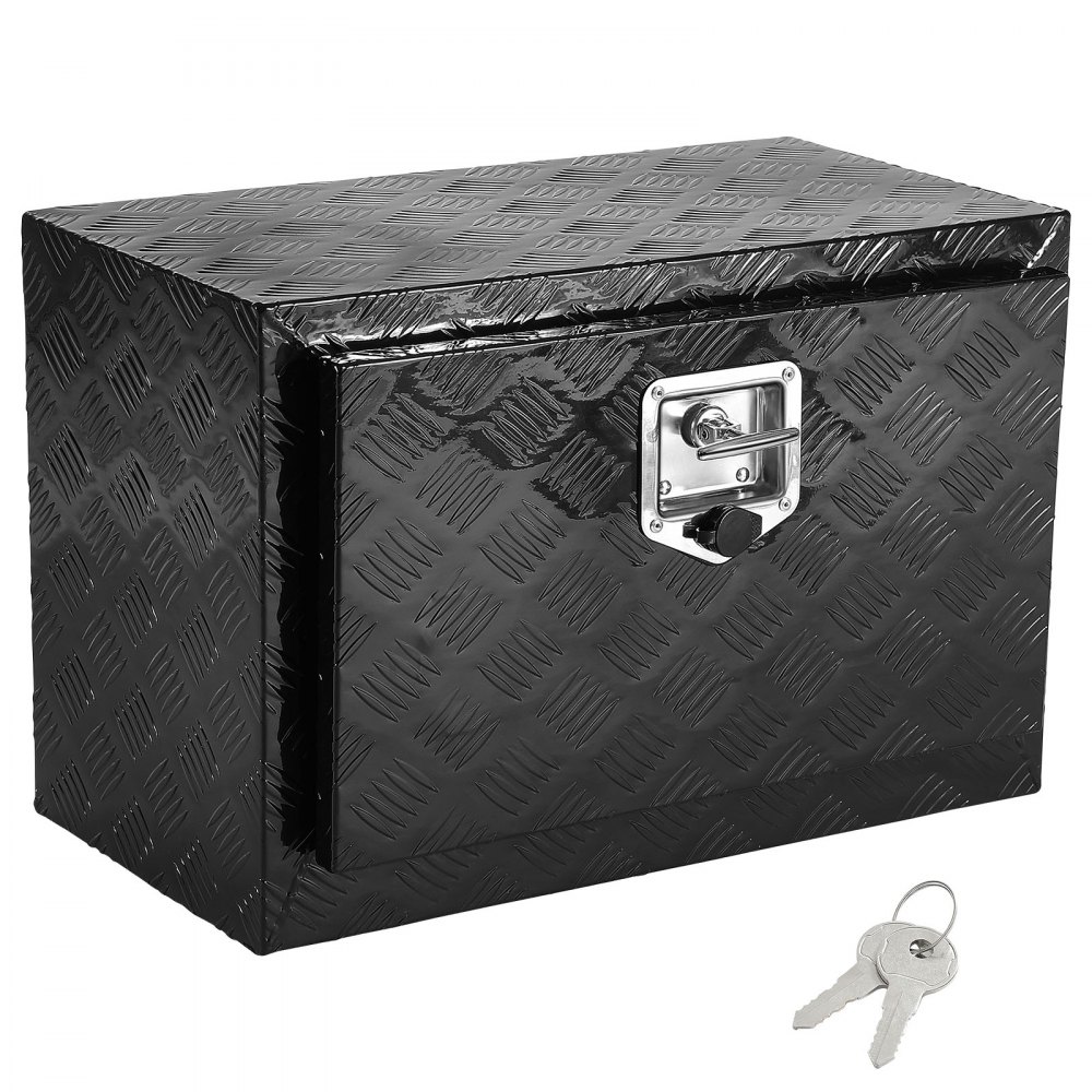 Truckbox gereedschapskist, aanhangwagenbox aan de onderkant, gereedschapskist 612x310x360mm pick-up opbergdoos, aluminiumlegering, 30kg zware gereedschapskist, afsluitbare opbergdoos