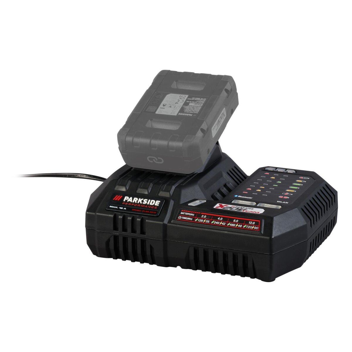 PARKSIDE PERFORMANCE® 20 V / 12 A intelligente acculader »PLGS 2012 A1«, zonder accu PARKSIDE PERFORMANCE® 20 V / 12 A intelligente acculader »PLGS 2012 A1«, zonder accu