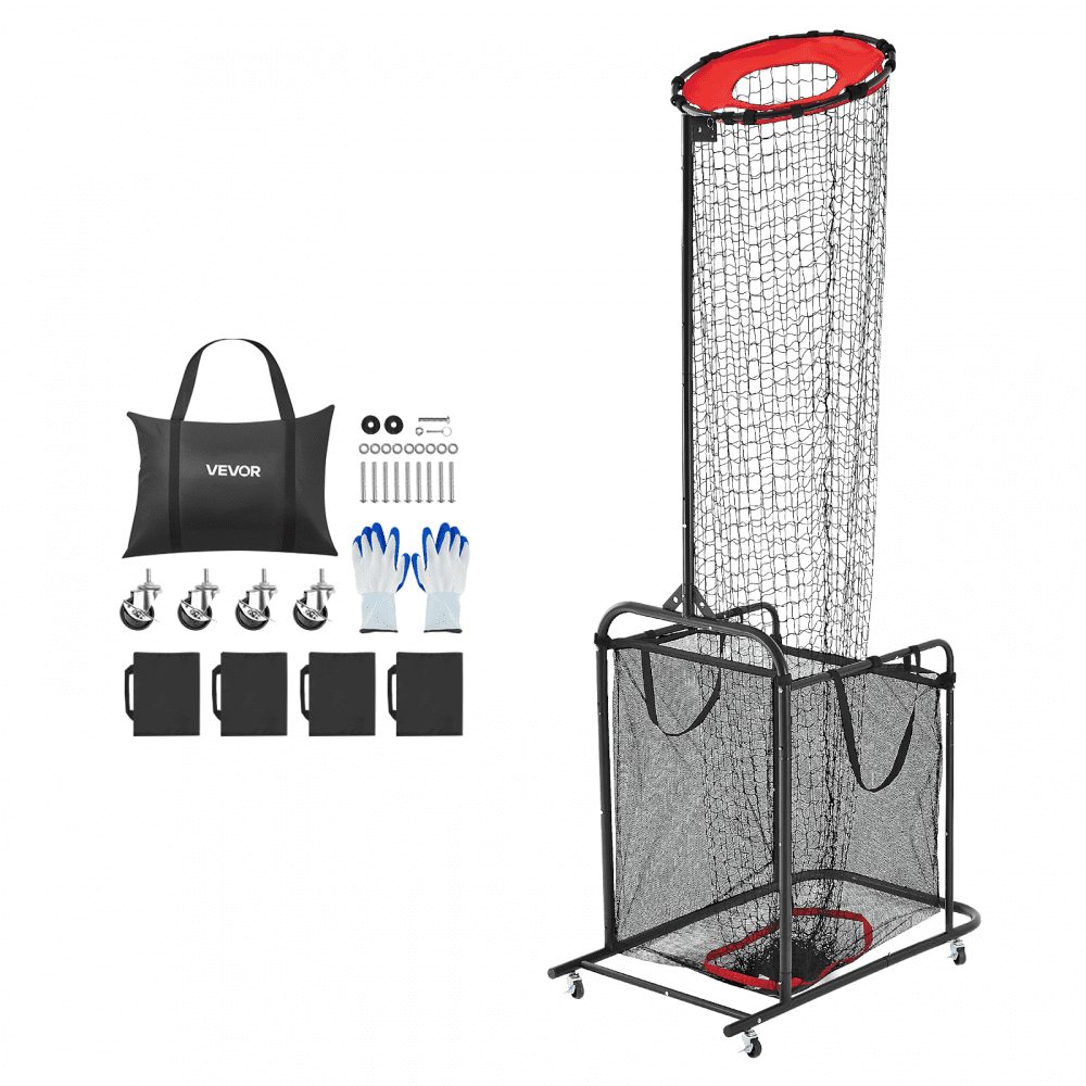 Volleyball Training Net, Angle & Height Adjustable Volleyball Trainer, Portable Practice Net with Trolley & Wheels & Carry Bag, Professional Serve & Smash Training