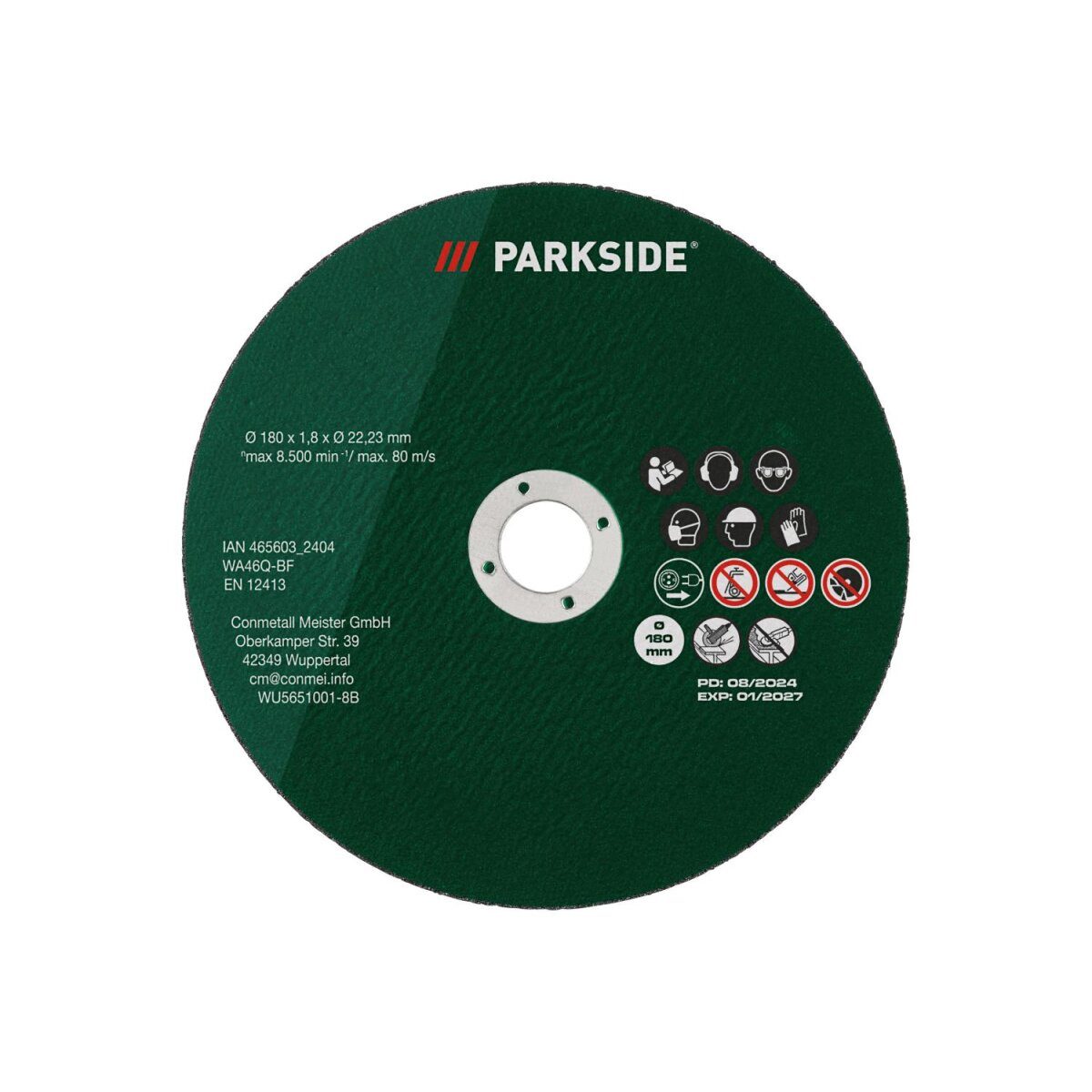 PARKSIDE® metal cutting discs / stainless steel cutting discs, Ø 180 mm, 6 pieces (metal)