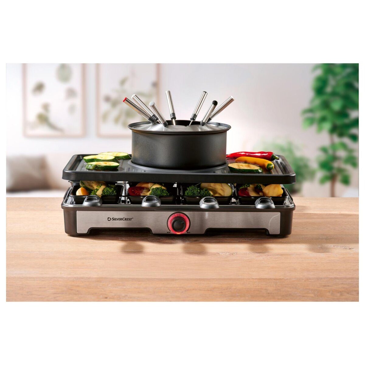 SILVERCREST® premium fondue raclette grill combination SRGF 1400 A3