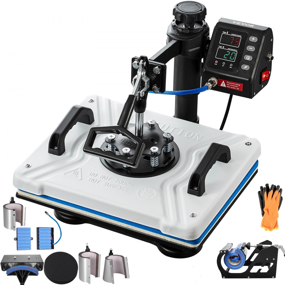 Presse à chaud 10 en 1, 38 x 30 cm, rotative à 360 degrés, multifonction, sublimation, textile blanc, presse à chaud, pour t-shirts, tasses, tasses, pour chapeaux, assiettes, tasses Presse à chaud 10 en 1, 38 x 30 cm, rotative à 360 degrés, multifonction, sublimation, textile blanc, presse à chaud, pour t-shirts, tasses, tasses, pour chapeaux, assiettes, tasses