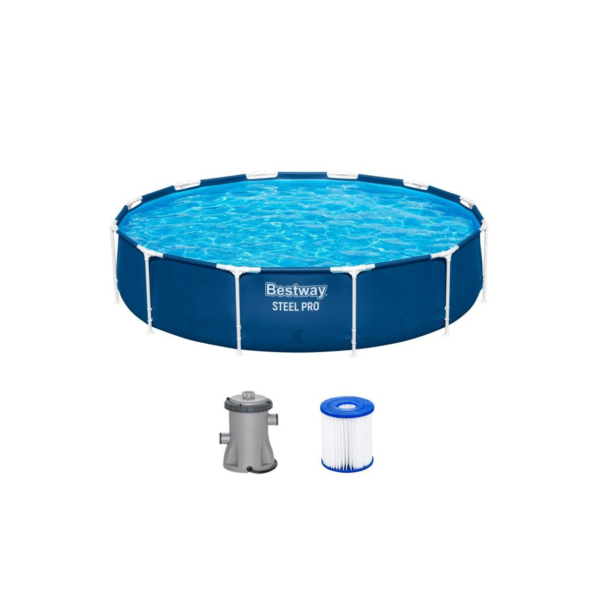 Bestway Steel Pro™ Frame zwembadset, met filterpomp, Ø 366 x 76 cm