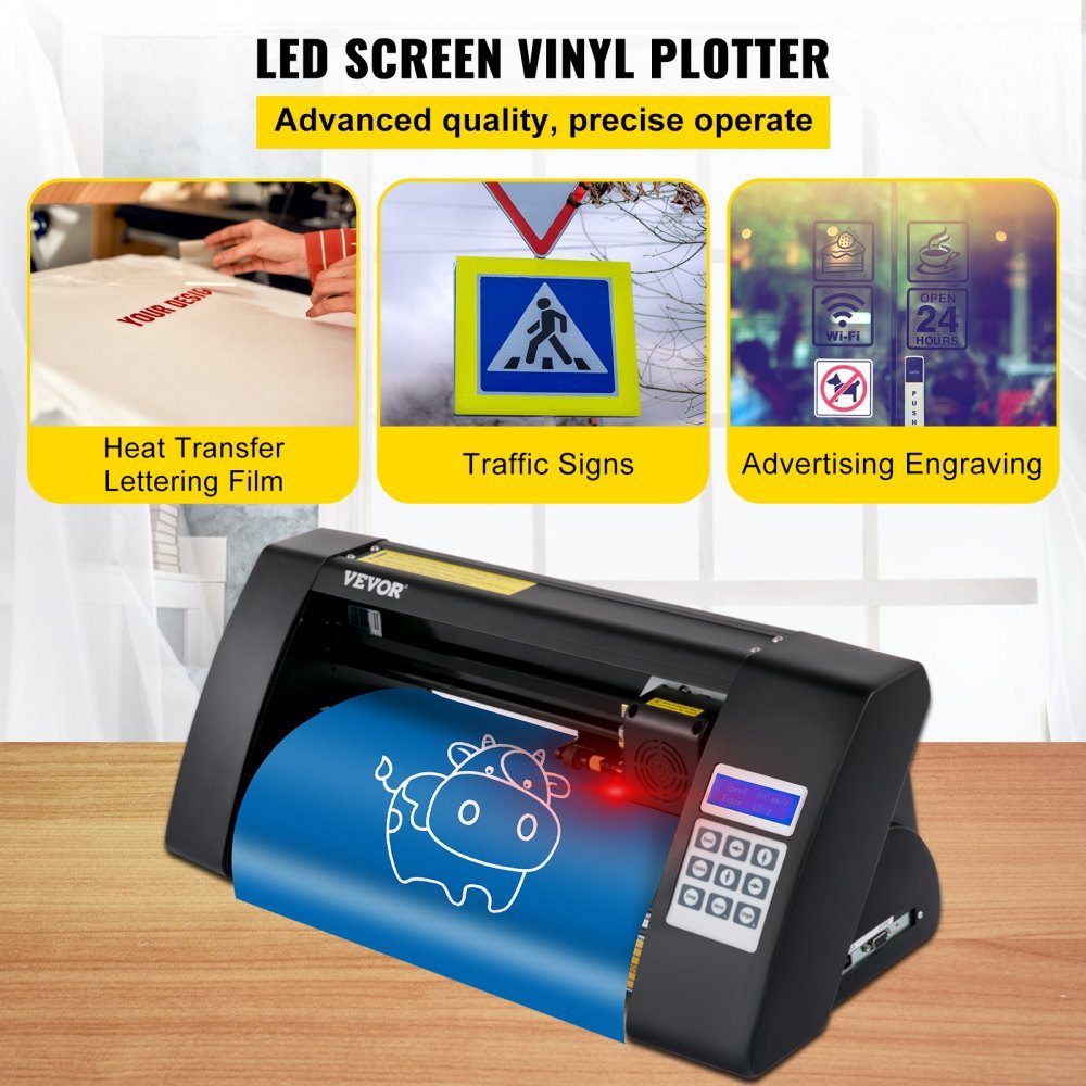 Film cutting plotter 375 mm, film cutter max. cutting width 285 mm, plotter machine Signmaster software, plotter Windows compatible, film plotter semi-automatic cutting accuracy ±0.001 mm