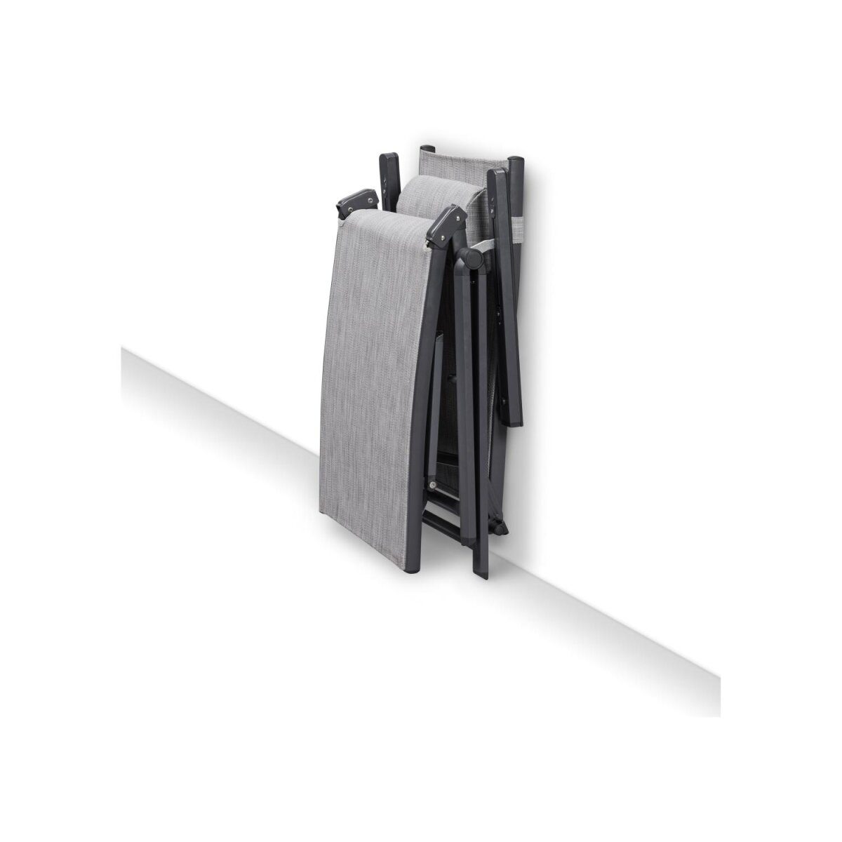 LIVARNO® aluminium ligstoel “Houston”, lichtgrijs gevlekt