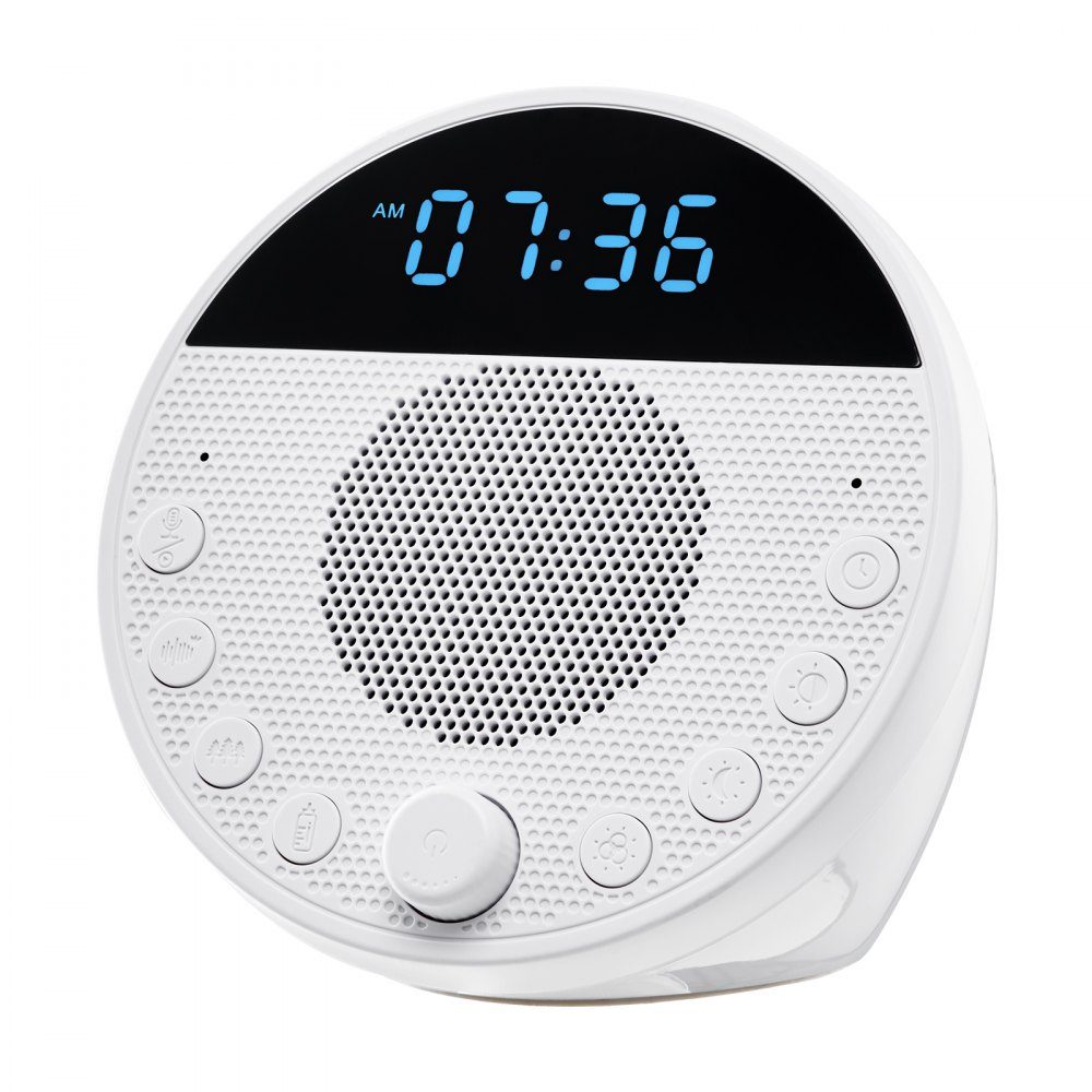 Sleep Aid, White Noise Device, 18 Music Tracks, 7 Color Night Light, 6-in-1 White Noise Sound Device with Dual Alarms, APP, Auto Off Timer and Memory Function