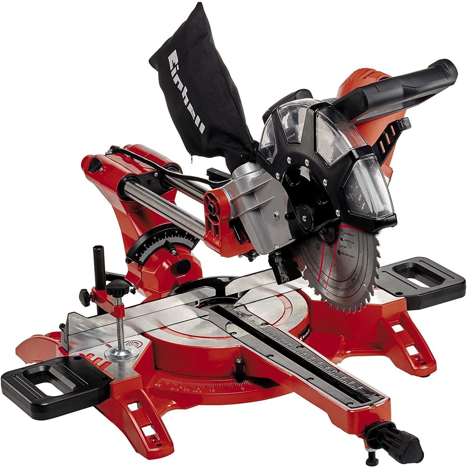 Einhell pull-cut miter saw TC-SM 2534/1 Dual (max. 2350 W, Ø250 x Ø30 mm saw blade, 4000 min-1, integrated pull function, tiltable saw head, workpiece stop, laser, incl. carbide saw blade) Einhell pull-cut miter saw TC-SM 2534/1 Dual (max. 2350 W, Ø250 x Ø30 mm saw blade, 4000 min-1, integrated pull function, tiltable saw head, workpiece stop, laser, incl. carbide saw blade)