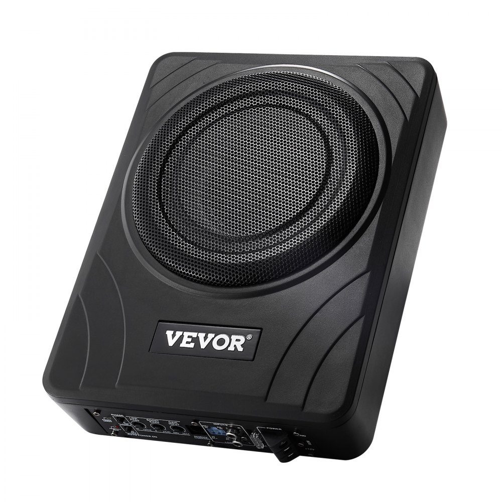 Underseat Car Subwoofer, 300W Slim Car Subwoofer Subsystem with Built-in Amplifier, High/Low Level Input and Volume Control for SUV, Truck, RV