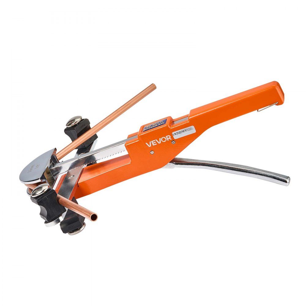 Pipe Bender 6-22mm Pipe Bender Up to 90° Forward Hand Bending Tool 7 Jaw Aluminum Alloy Bending Machine HVAC Tools for Copper and Aluminum Refrigeration Equipment Maintenance