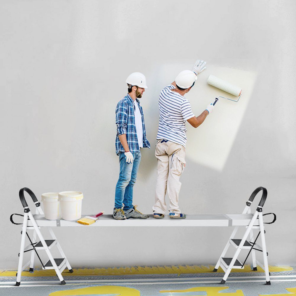Telescopic Aluminum Work Plank 6-9 Feet 500 Pound Load Capacity 12.5" Wide Aluminum Scaffold Board Extension Stage Board with Non-Slip Platform Scaffold Ladder Accessories