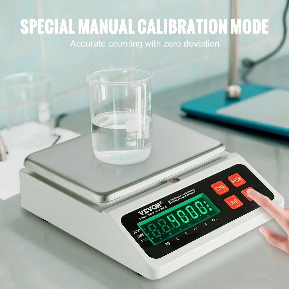 Industrial Counting Scale 10kg x 0.1g Digital Scale for Parts and Coins g/kg/lb/oz/ct Units Electronic Precision Scale Inventory Counting Scale Kitchen Jewelry Counting Scale with LED Screen