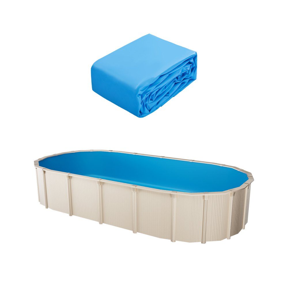Ovale Poolfolie 500 x 300 x 120 cm, Innenfolie, Ersatzfolie, Innenabdeckung, Schwimmbadfolie, Folie aus Standard-Vinyl, verschleißfest, für Aufstellbecken mit 120 cm hohen Wänden, einfarbig