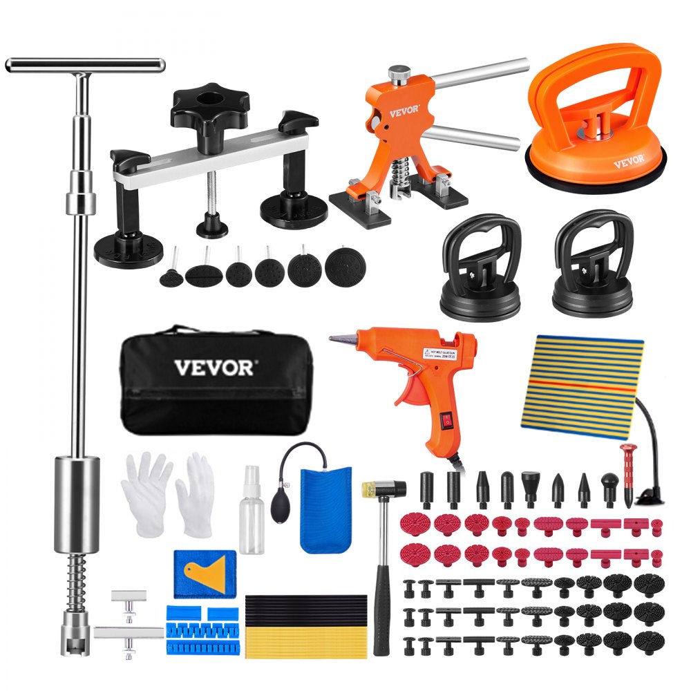 107 Piece Dent Repair Kit Suction Cup Lifter Bridge Dent Puller 2 in 1 Slide Hammer, 50 x Pull Tabs & 6 x Bridge Pull Tabs, Dent Removal Tool for Cars 107 Piece Dent Repair Kit Suction Cup Lifter Bridge Dent Puller 2 in 1 Slide Hammer, 50 x Pull Tabs & 6 x Bridge Pull Tabs, Dent Removal Tool for Cars