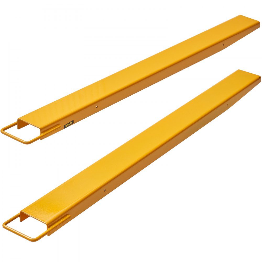 Set of 2 Fork Extensions, 1520mm Tine Extension, 1,815 Ton Load Capacity Forks, Q235 Carbon Steel, One Piece Design, Pallet Fork Extension, Compatible with 106mm Forks