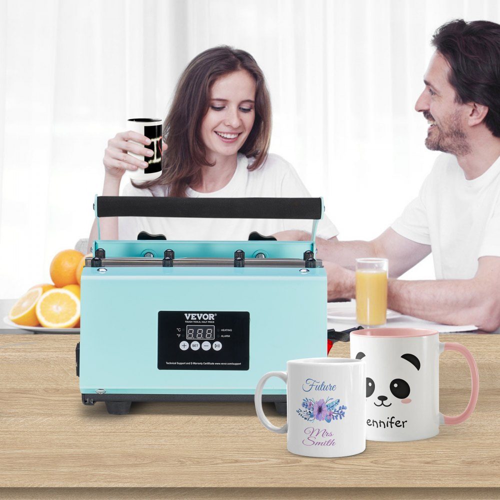 Tumbler Heat Press, 11-30oz mokpers, snelle en gelijkmatige verwarming, tuimelaarpers met sublimatiepapier, tape en handschoenen, temperatuur- en tijdinstelling, voor sublimatiemokken, kopjes, mokken, groen