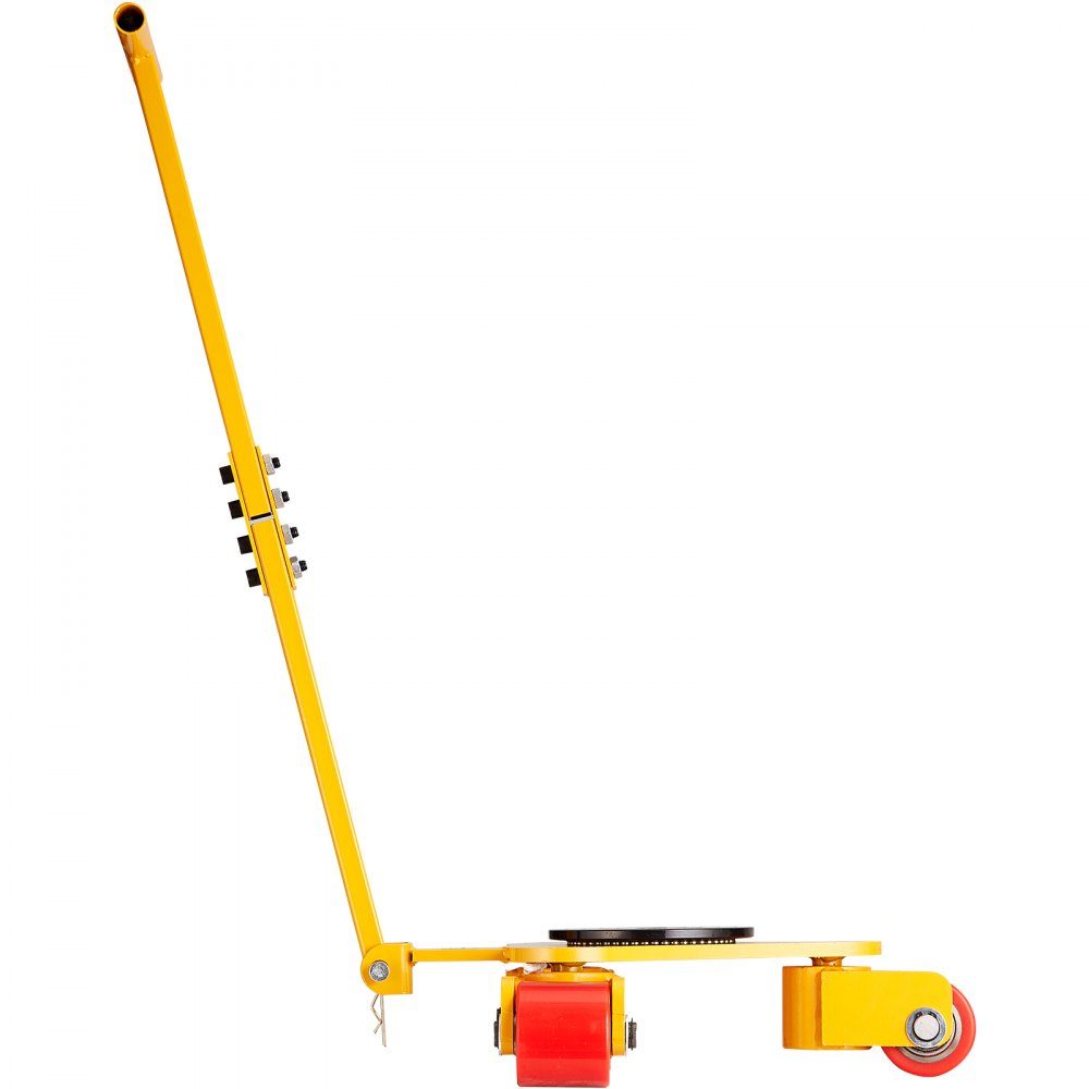 3T transport chassis with handle 425x335x116mm transport wheels made of carbon steel industrial roller with 3x 360° PU wheels roller Ф165x10mm swivel plate furniture transport aid transport roller
