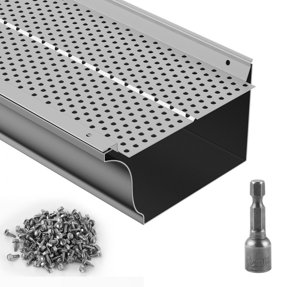 Protection de gouttière 152 mm de largeur Filtre à feuilles en aluminium Couvercle de gouttière DIY 52 pièces 528 cm de longueur totale 4 mm de diamètre de trou et 0,5 mm d'épaisseur. Garde-gouttière Raptor Protection de gouttière 152 mm de largeur Filtre à feuilles en aluminium Couvercle de gouttière DIY 52 pièces 528 cm de longueur totale 4 mm de diamètre de trou et 0,5 mm d'épaisseur. Garde-gouttière Raptor
