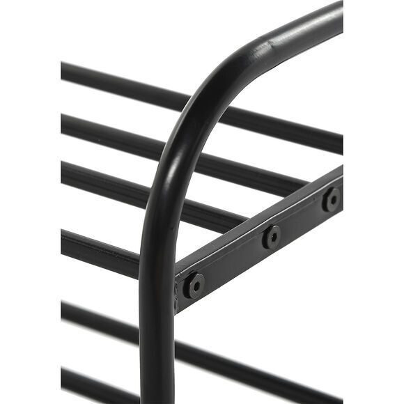 Schuhregal 63,5 x 25,5 x 30 cm schwarz 2 Einlegeböden