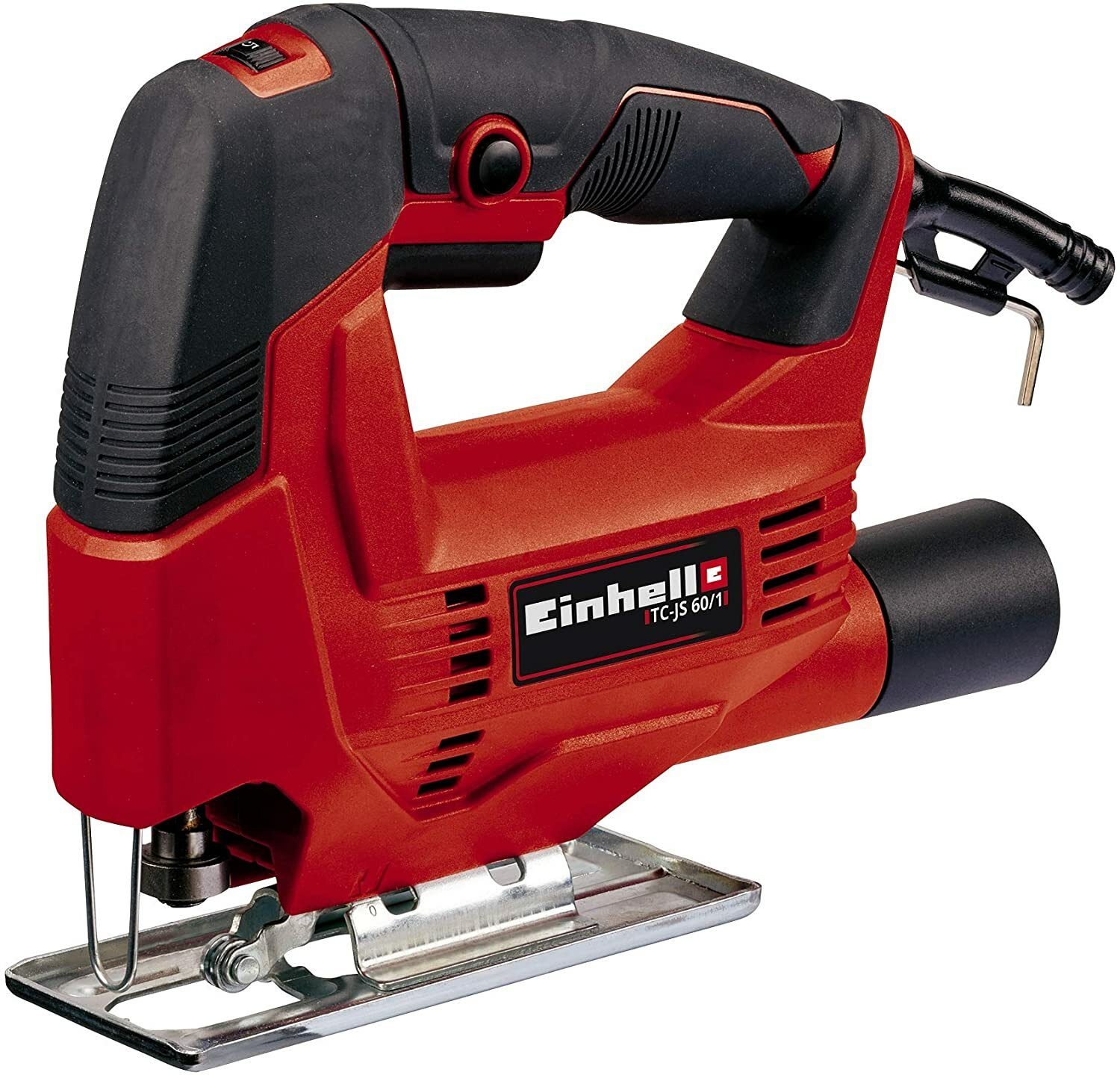 Einhell Stichsäge TC-JS 60/1 (400 W, max. 60 mm, Drehzahlelektronik, werkzeugloser Sägeblattwechsel, Sägeschuh für Gehrungsschnitte bis 45° Grad)