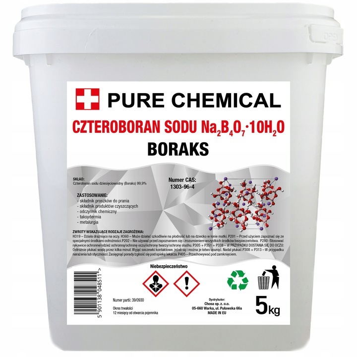 BORAX PURE BORAX SODIUM TETRABORANATE AR 5 kg BORAX PURE BORAX SODIUM TETRABORANATE AR 5 kg