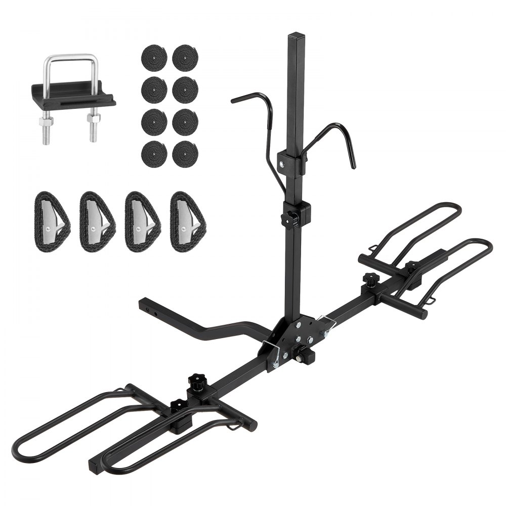 Trekhaak Fietsenrek, 2 fietsenplatformstijl, 36 kg laadvermogen, Fietsenrekkoppeling voor 31,75 / 50,8 mm ontvanger, Opvouwbaar fietsenrek voor auto, SUV, vrachtwagen enz. Trekhaak Fietsenrek, 2 fietsenplatformstijl, 36 kg laadvermogen, Fietsenrekkoppeling voor 31,75 / 50,8 mm ontvanger, Opvouwbaar fietsenrek voor auto, SUV, vrachtwagen enz.