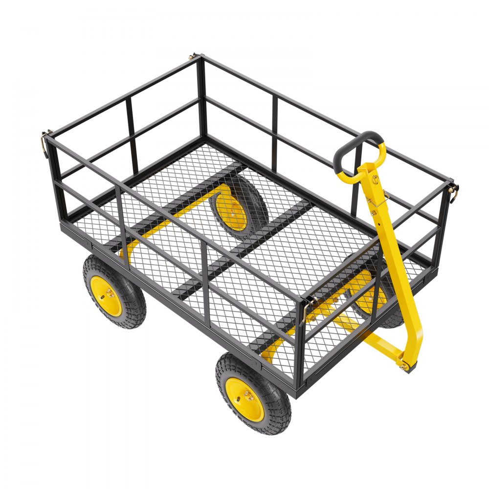Wózek ręczny 116,8x76x43 cm, wózek transportowy, wózek ogrodowy, wózek na sprzęt, wózek ręczny 2 w 1, z oponami terenowymi, zdejmowanymi ścianami bocznymi wykonanymi z materiału siatkowego i uchwytem obrotowym o 180° Wózek ręczny 116,8x76x43 cm, wózek transportowy, wózek ogrodowy, wózek na sprzęt, wózek ręczny 2 w 1, z oponami terenowymi, zdejmowanymi ścianami bocznymi wykonanymi z materiału siatkowego i uchwytem obrotowym o 180°