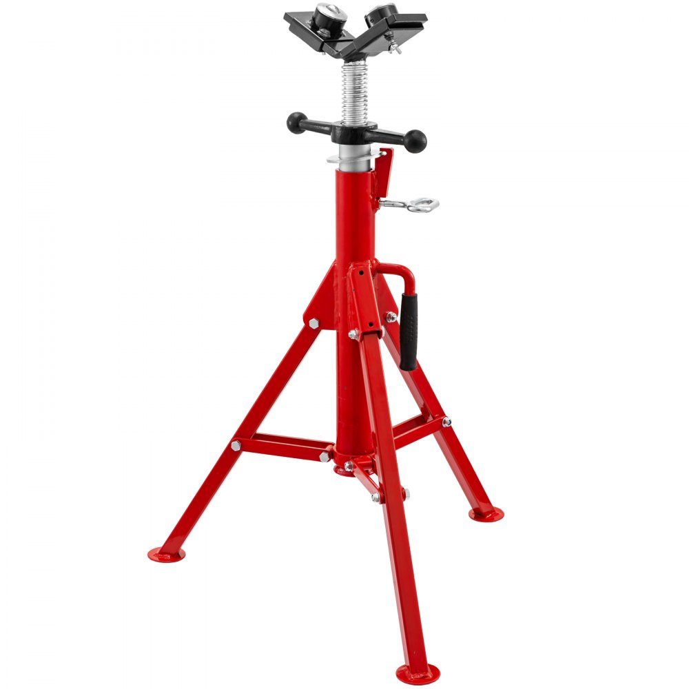Pipe support with 2 ball transfer V head 1107A, folding pipe stand, 2.04 ton pipe rod, height adjustable