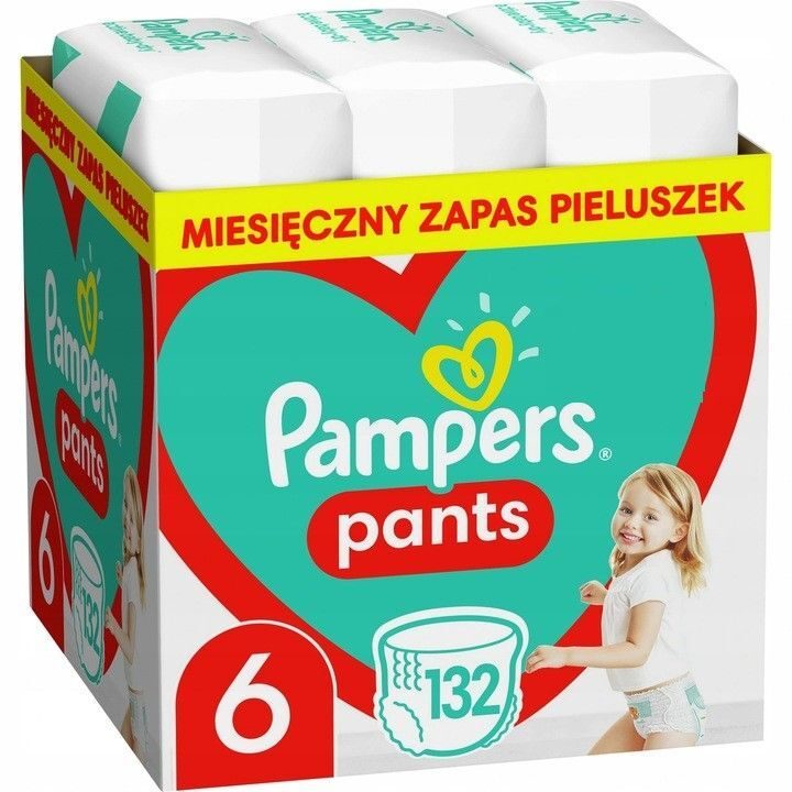 Couches Pampers Pants taille 6 14-19 kg 132 pièces.