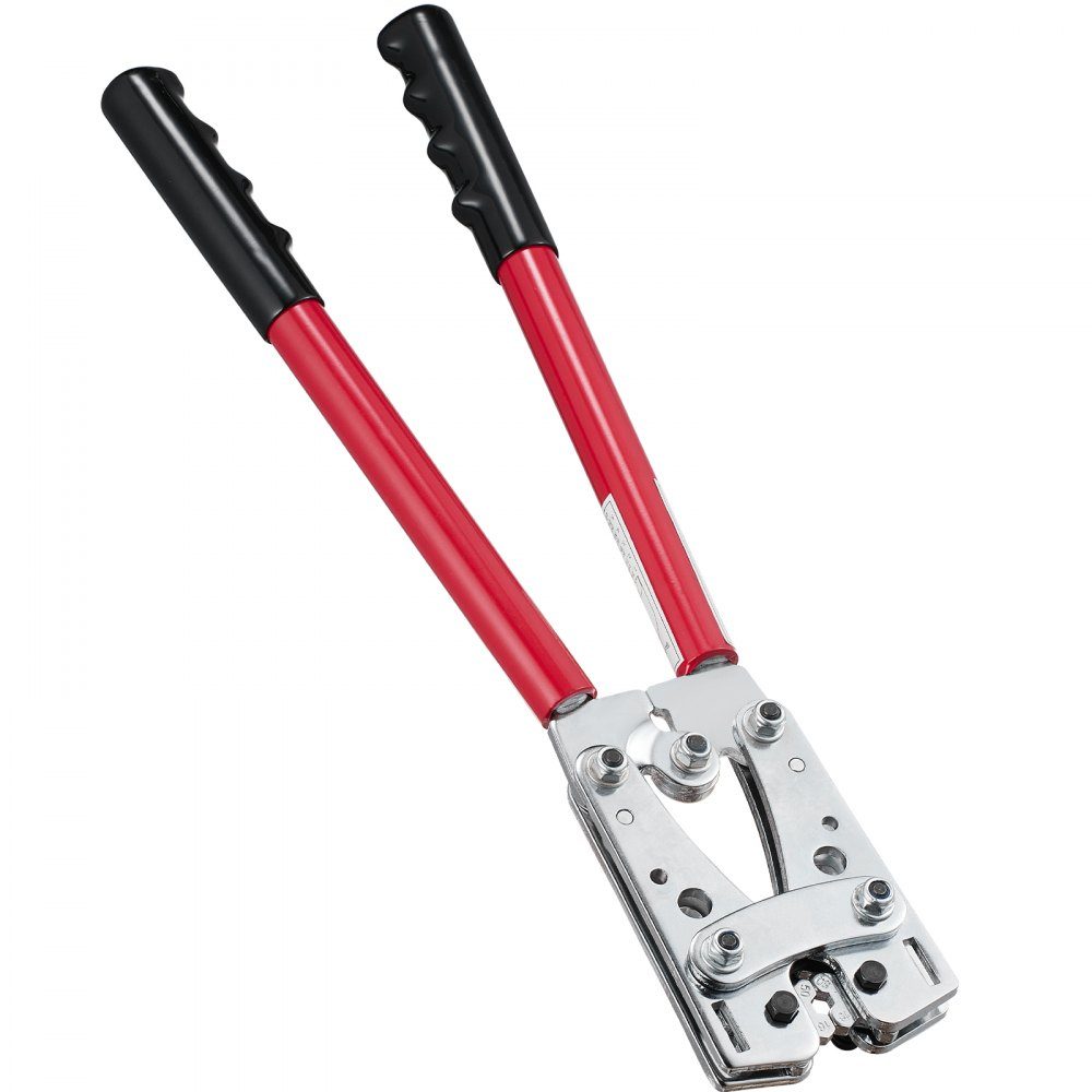 Crimpzange Kabelschuhzange 6-50 mm², Batteriekabel-Crimpzange Batteriepol-Crimpzange, Crimpzange mit 6 Größen & 48 Kupferringverbindern, Kupfer-Ringkabelschuh-Crimpzange Kabelschneider