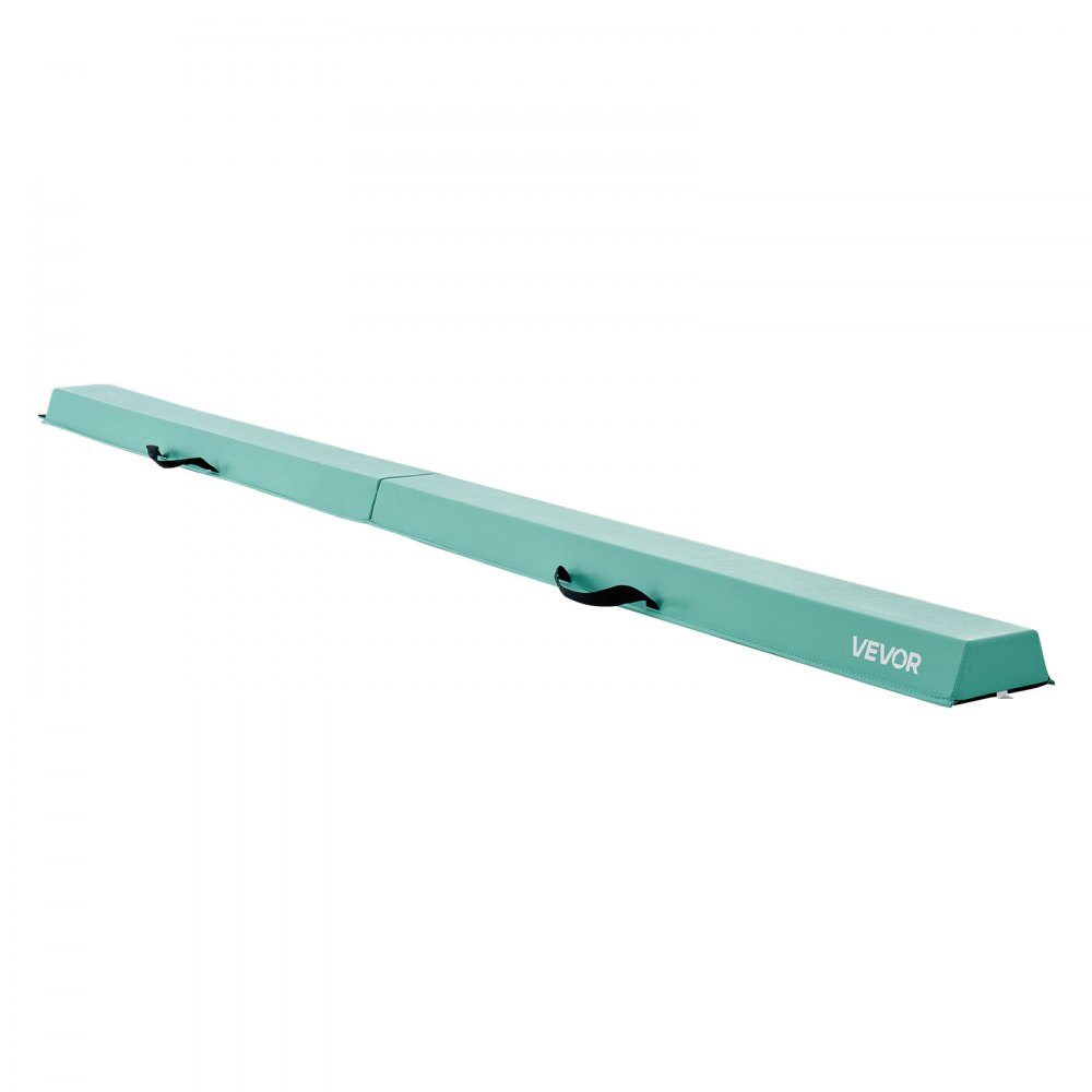 Balance Beam Gymnastics Children's Foldable 2.35 m, 90.7 kg Heavy Duty Gymnastics Beam with Non-Slip Feet, Balance Beam Balancing Beam with Carry Bag for Gym, Mint Green