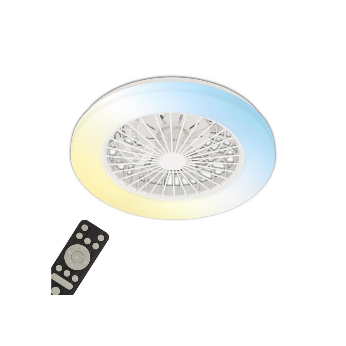 Briloner Deckenventilator mit LED-Licht, weiß